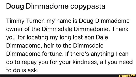 doug dimmadome copypasta.